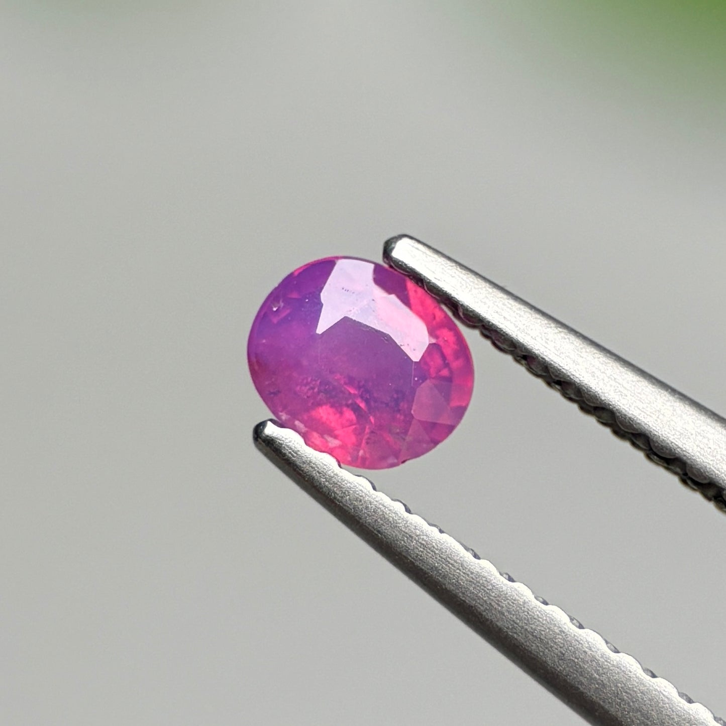 0.37 ct Natural Pinkish Purple Milky Sapphire Vietnam. Cushion Shape.