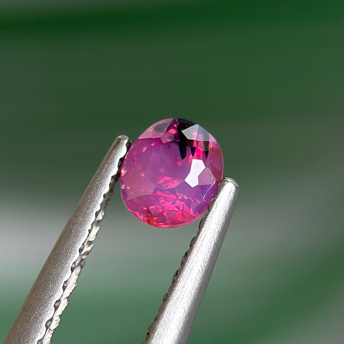 0.52 ct Natural Purplish Pink Milky Sapphire Vietnam. Cushion Shape. Unheat.