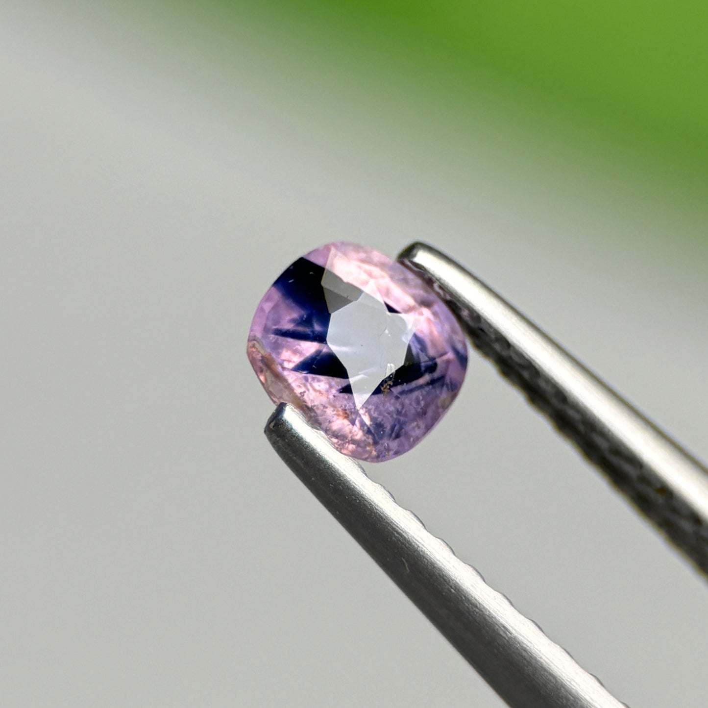 0.48 ct Natural Blueish White Milky Sapphire Vietnam. Cushion Shape.