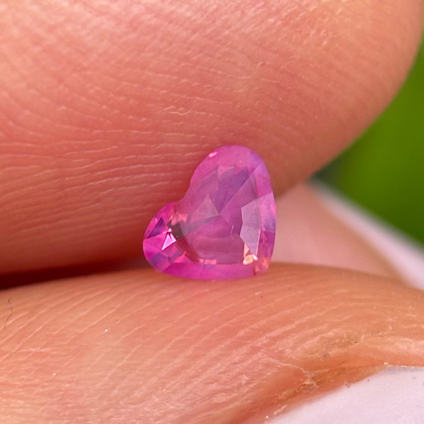 0.36ct Natural Pink Milky Sapphire Vietnam. Heart Shape. No Treatment.