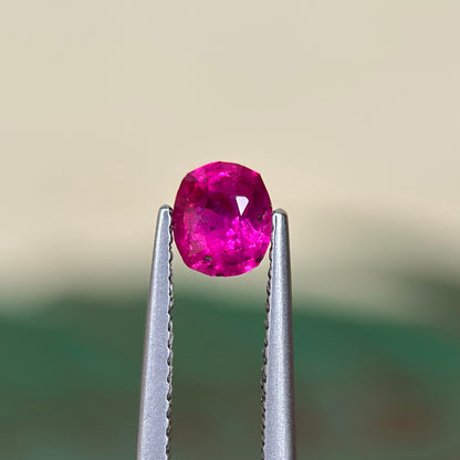 0.64 ct Natural Ruby Viet Nam. Cushion Shape. No treatment.