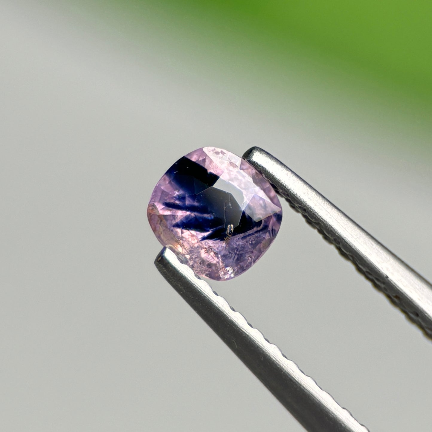 0.48 ct Natural Blueish White Milky Sapphire Vietnam. Cushion Shape.