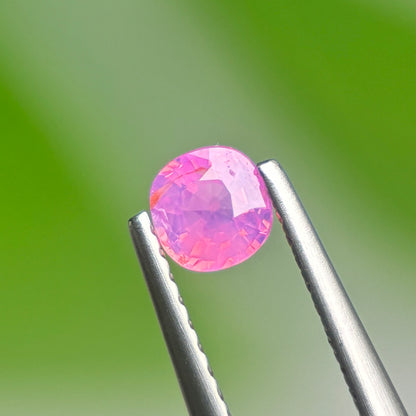 0.39 ct Natural Pink Milky Sapphire Vietnam. Cushion Shape. Unheat.