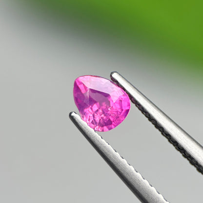 0.56 ct Natural Pink Milky Sapphire Vietnam. Pear Shape.