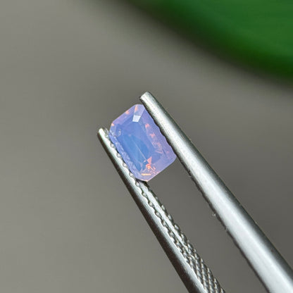 0.44 ct Natural Purple Milky Sapphire Vietnam. Cushion Shape. No Treatment.