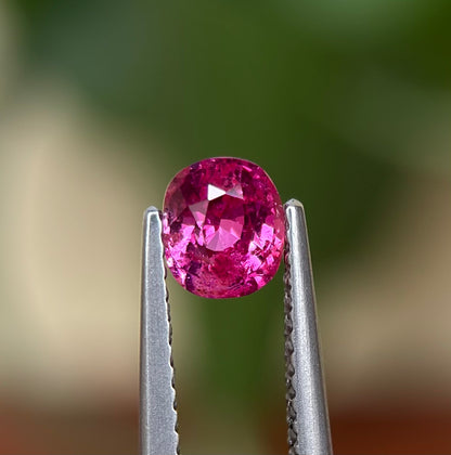0.76 ct Natural Pink Sapphire Viet Nam. Cushion Shape. No treatment.