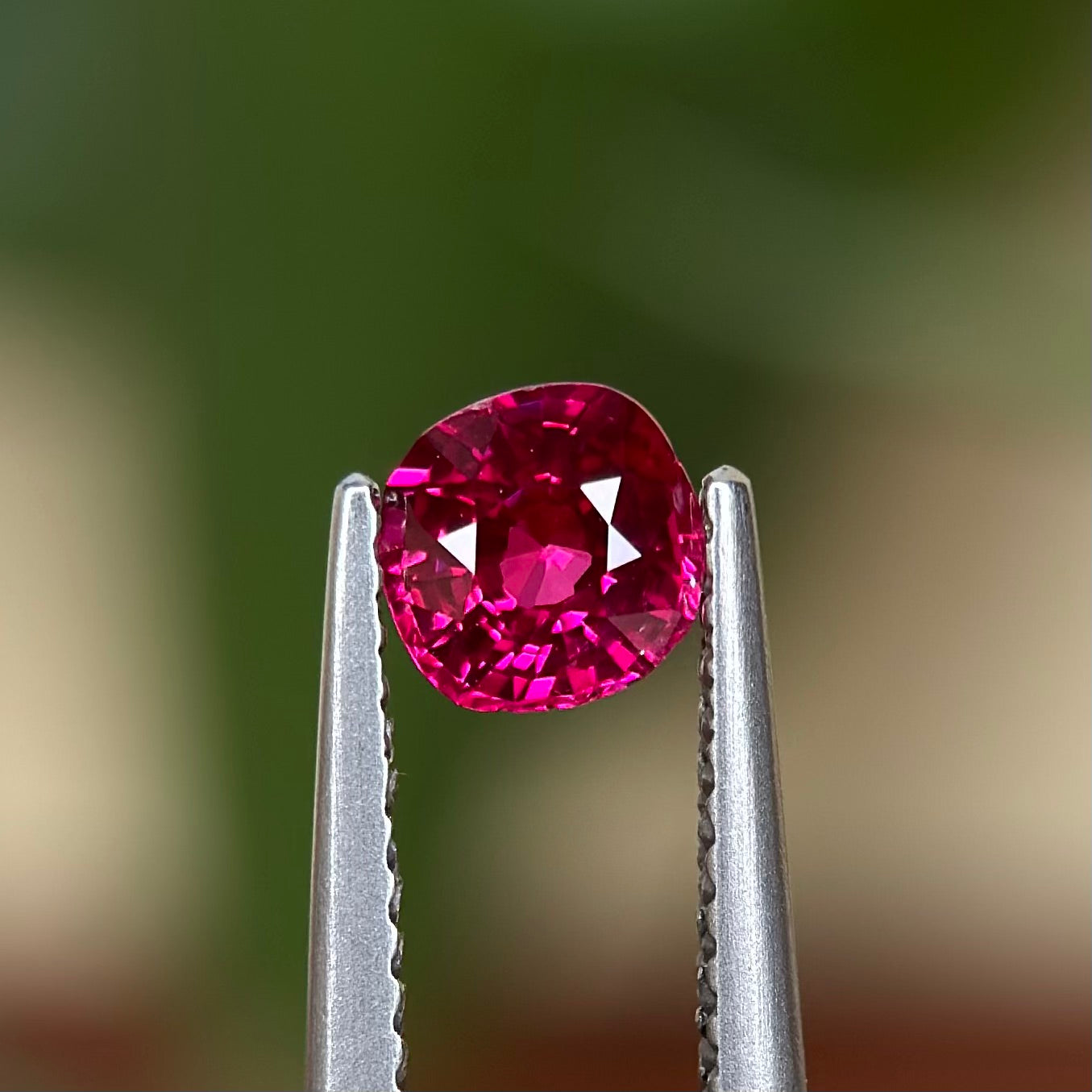 0.66 ct Natural Ruby Viet Nam. Cushion Shape. No treatment.