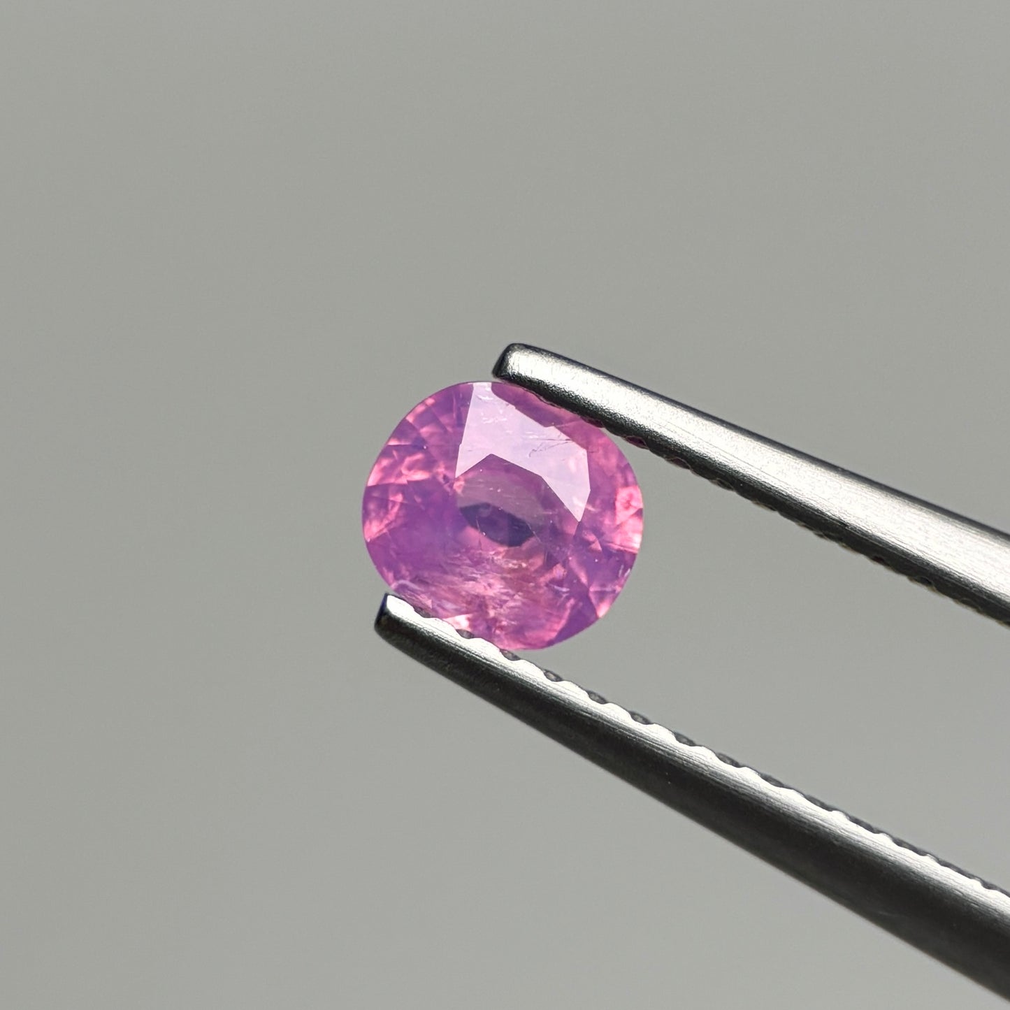 0.47 ct Natural Pink Milky Sapphire Vietnam. Cushion Shape.