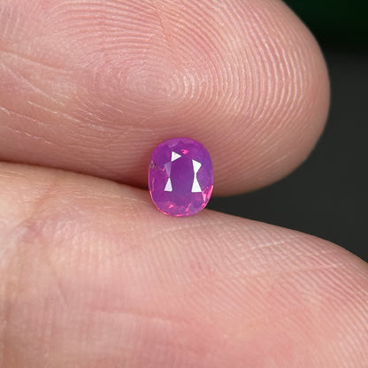 0.35 ct Natural Pink Milky Sapphire Vietnam. Cushion Shape. No Treatment.