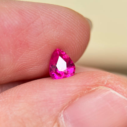 0.54 ct Natural Ruby Viet Nam. Pear Shape. No treatment.