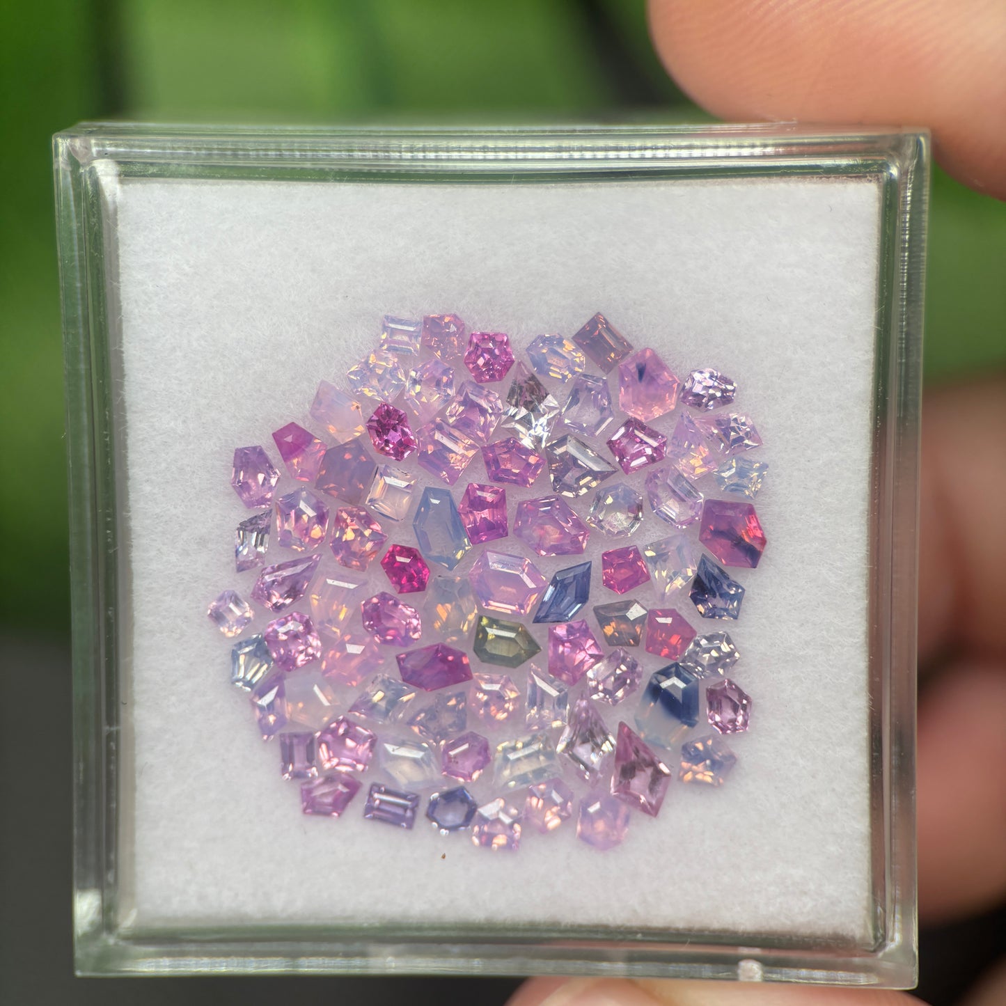 8,0ct/75Pcs Natural Milky Sapphire Vietnam. Freeform. No Treatment Milky Sapphire Luc Yen.