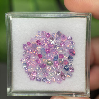 8,0ct/75Pcs Natural Milky Sapphire Vietnam. Freeform. No Treatment Milky Sapphire Luc Yen.