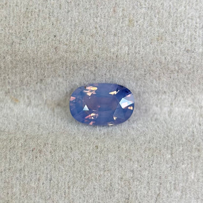 0.72ct Natural Purple - Blue Milky Sapphire Vietnam. Cushion Shape. No Treatment.