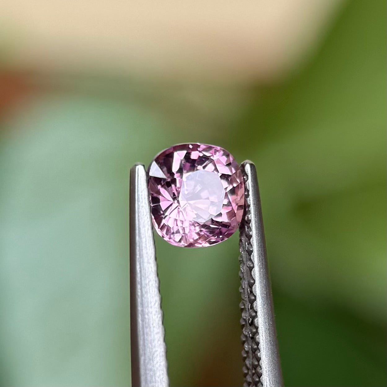 0.85ct Natural Pink-Purple Spinel Vietnam. Cushion Shape.