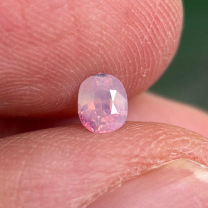 0.31ct Natural Pinkish White Milky Sapphire Vietnam. Cushion Shape. Unheat.