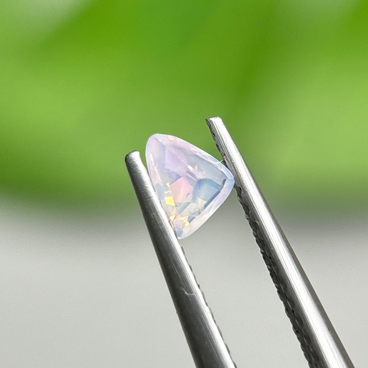 0,28ct Natural Light Pink Milky Sapphire Vietnam. Trlliant shape. No Treatment Milky Sapphire Luc Yen.