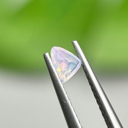 0,28ct Natural Light Pink Milky Sapphire Vietnam. Trlliant shape. No Treatment Milky Sapphire Luc Yen.