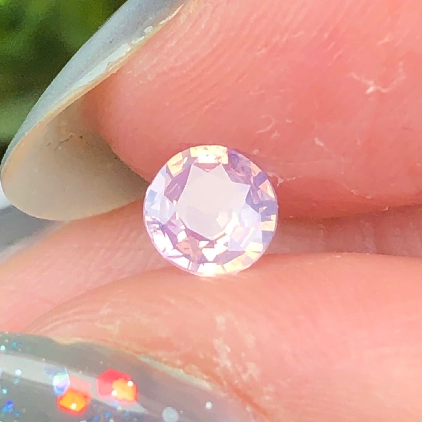 0,40ct Natural White Sapphire Vietnam. Round Shape. No Treatment Sapphire Luc Yen.