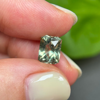2,25ct Natural Yellowish Green Tourmaline Vietnam. Emerald Shape. No Treatment, No Heat Tourmaline Luc Yen.