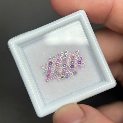 1,0ct/ 58Pcs Natural Sapphire Vietnam, Round Shape, C1 Quality, No Treatment Sapphire Luc Yen.