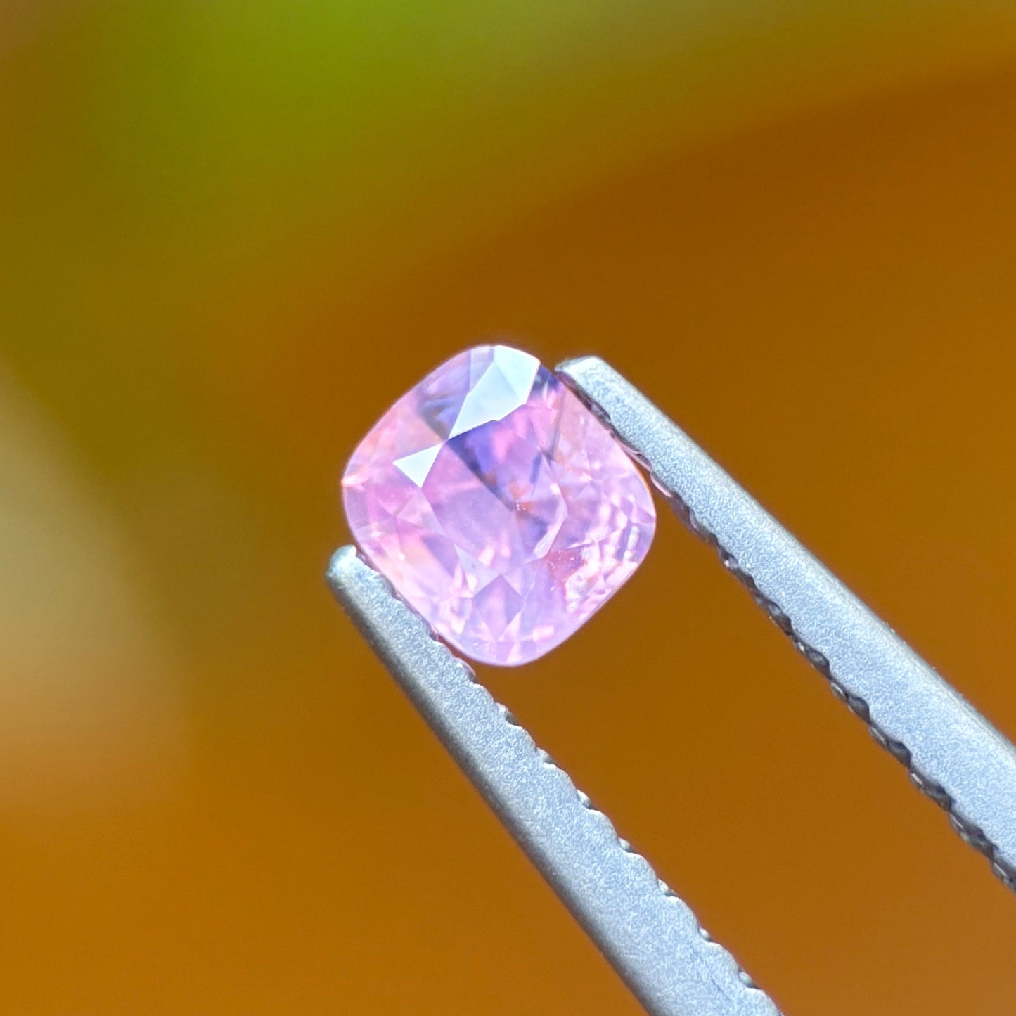 0.42 ct Natural Pink Milky Sapphire Vietnam. Cushion Shape. Unheat.