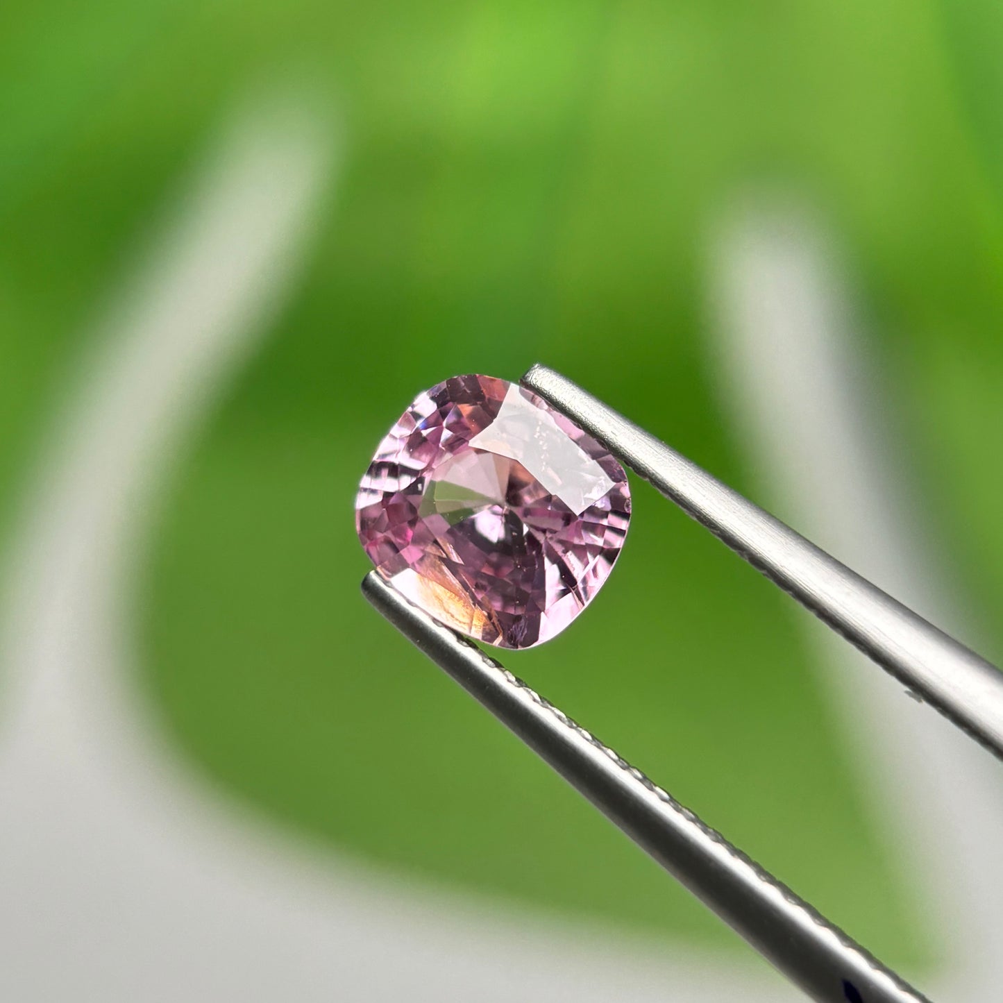 1.35ct Natural Lite Pink Spinel Vietnam. Cushion Shape.