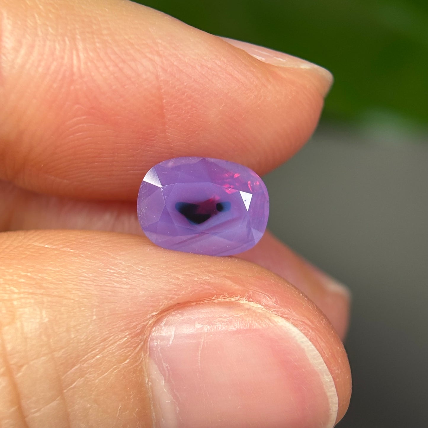 2.35ct Natural Purple Milky Sapphire Vietnam, No Treatment, Special Bird In The Stone