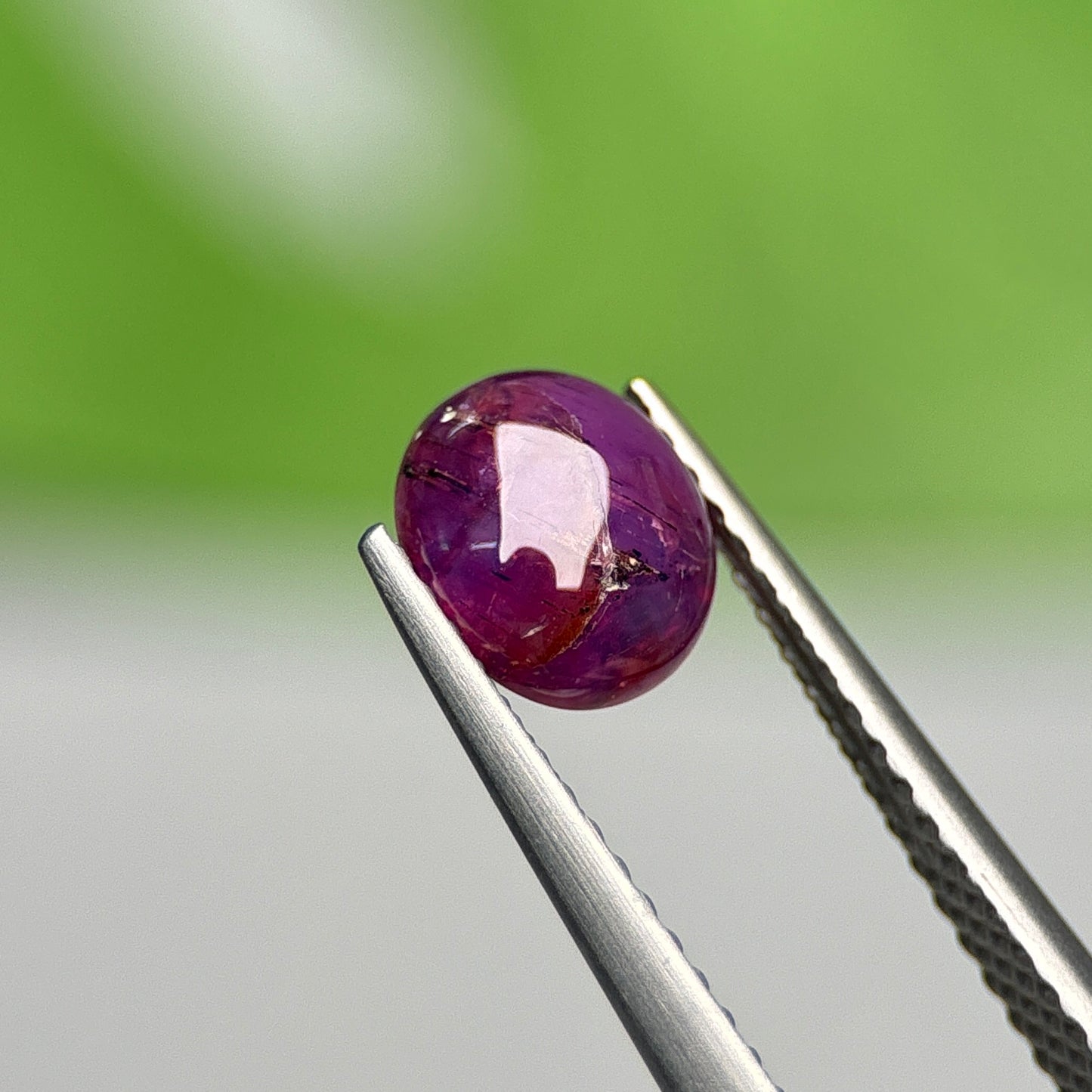 1.38ct Natural Purple Cacbochon Sapphire Viet Nam. No treatment.