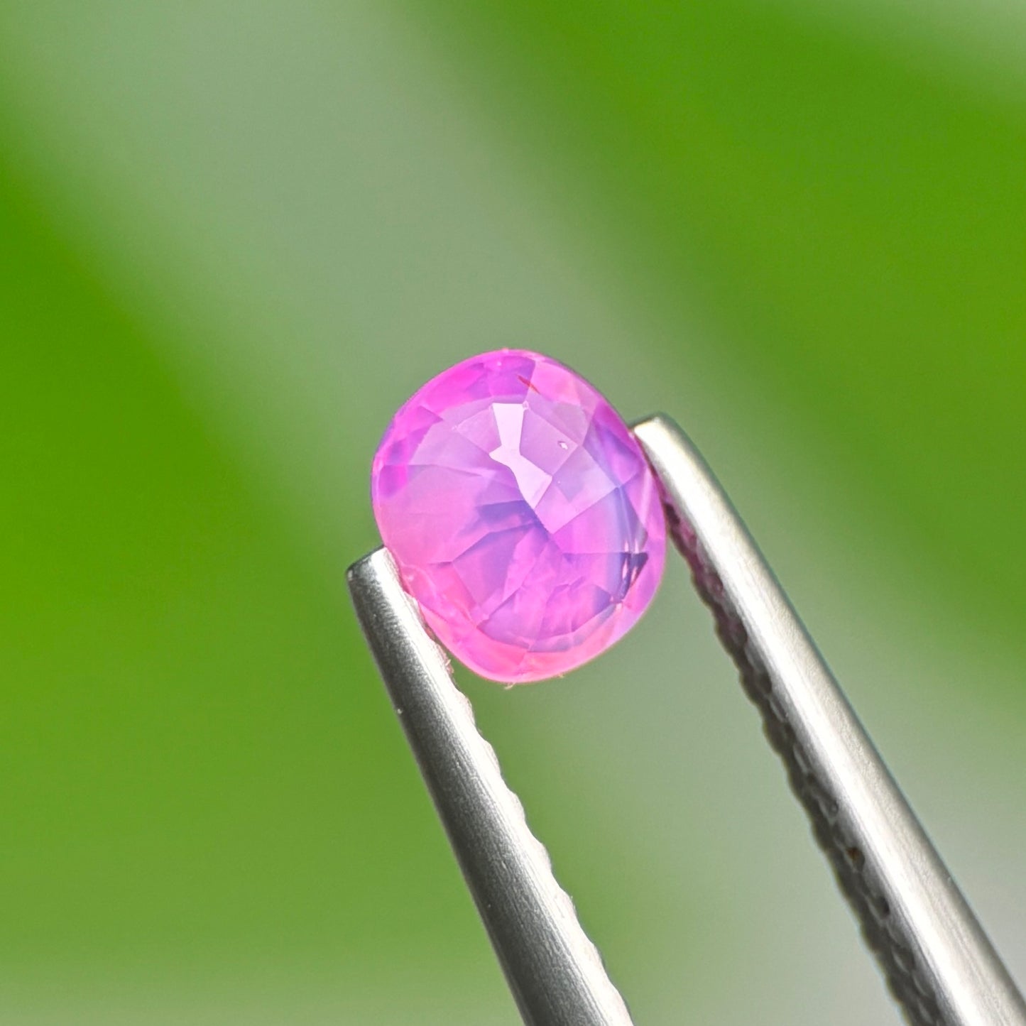 0.50 ct Natural Pink Milky Sapphire Vietnam. Cushion Shape. Unheat.