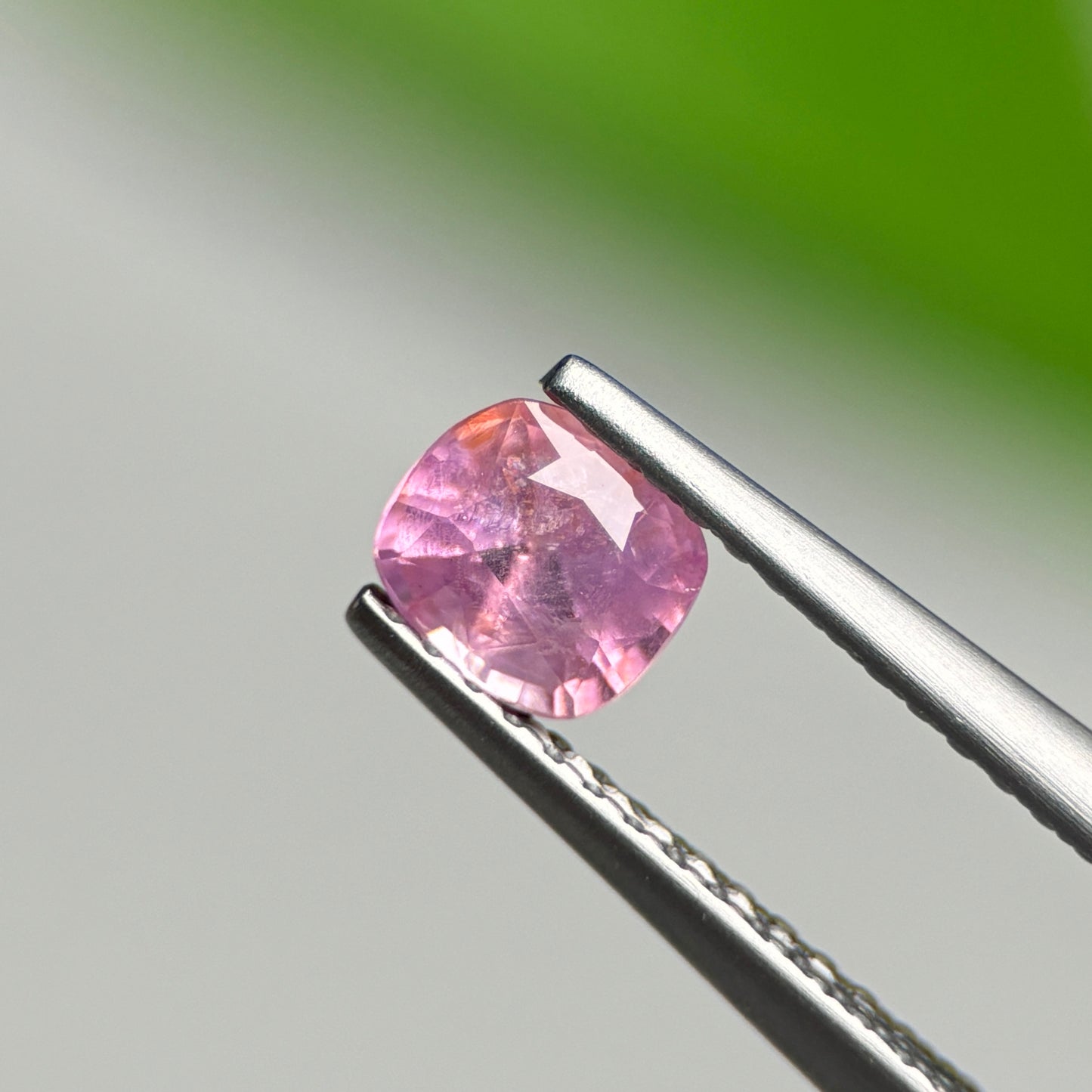 0.61 ct Natural Pink Milky Sapphire Vietnam. Cushion Shape.