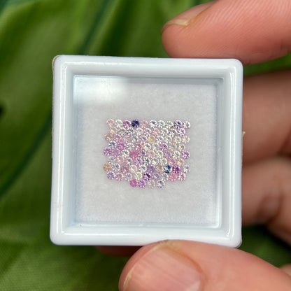 1,0ct/80Pcs Natural Sapphire Vietnam, Round Shape, C1 Quality, No Treatment Sapphire Luc Yen.