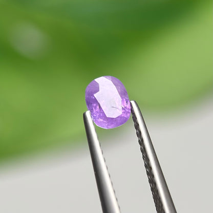 0.78 ct Natural Purple Milky Sapphire Vietnam. Cushion Shape. No Treatment.