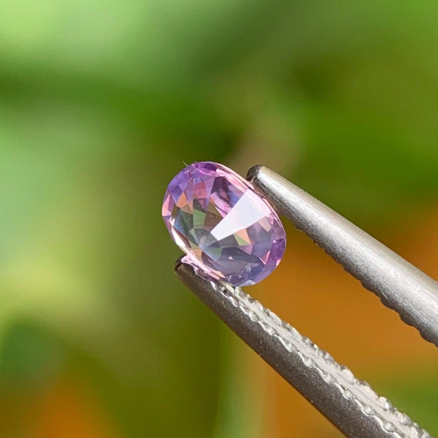 0.39 ct Natural Purplish White Milky Sapphire Vietnam. Cushion Shape. Unheat.