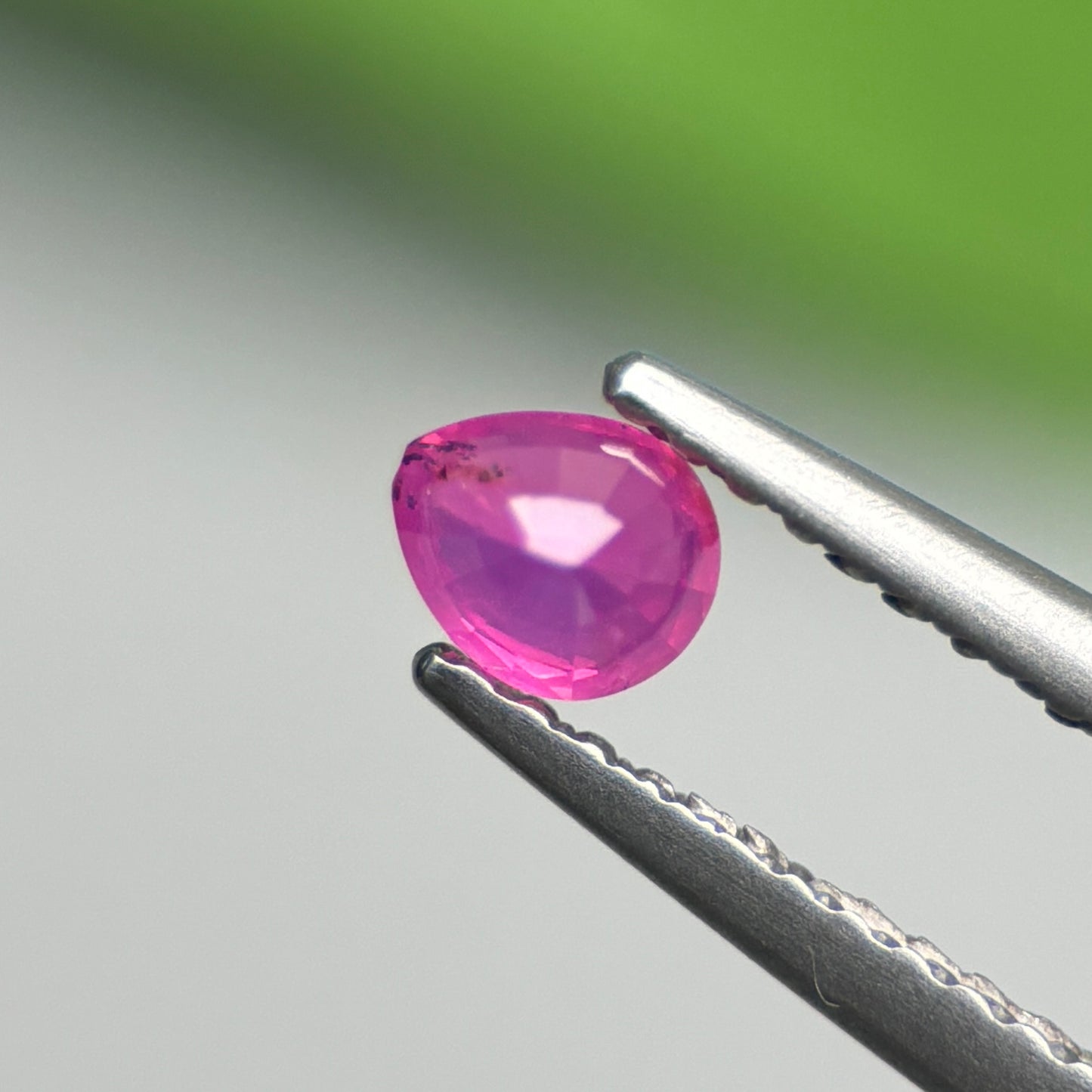 0.33 ct Natural Pink Milky Sapphire Vietnam. Pear Shape.