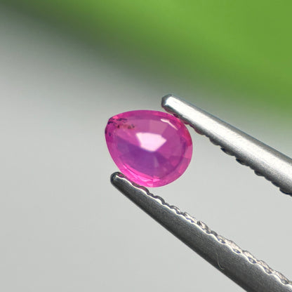 0.33 ct Natural Pink Milky Sapphire Vietnam. Pear Shape.