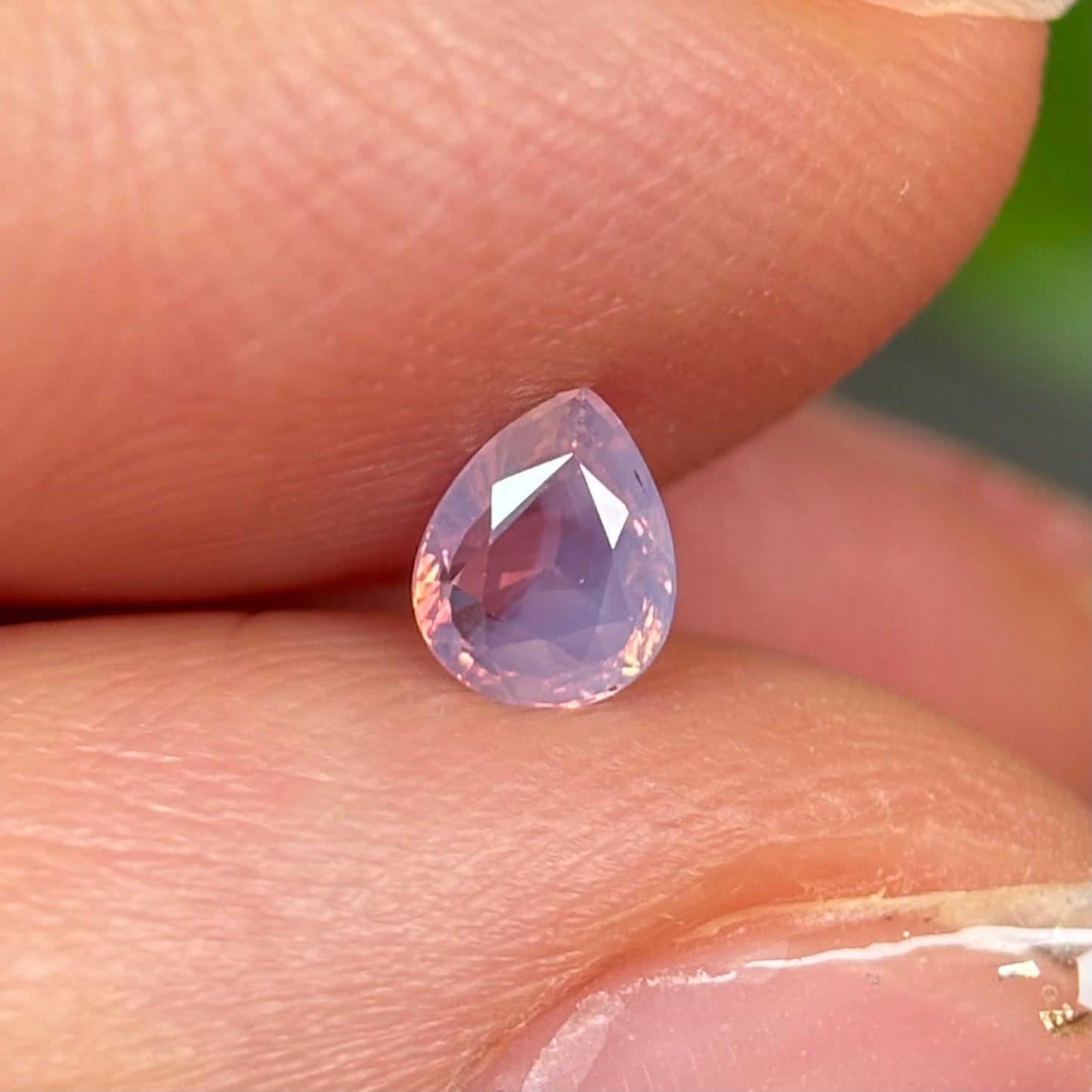 0.35ct Natural Pinkish White Milky Sapphire Vietnam.