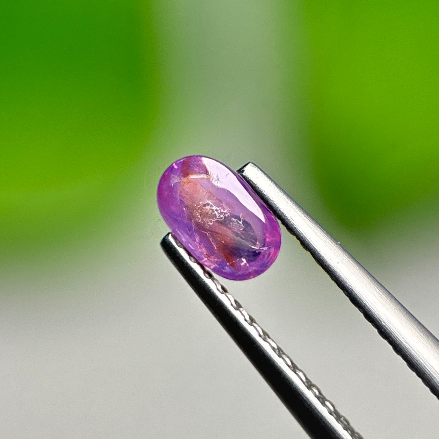0.66ct Natural Purplish Pink Cacbochon Sapphire Viet Nam. No treatment.