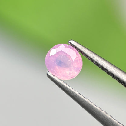 0.45 ct Natural Pink Milky Sapphire Vietnam. Cushion Shape. No Treatment.