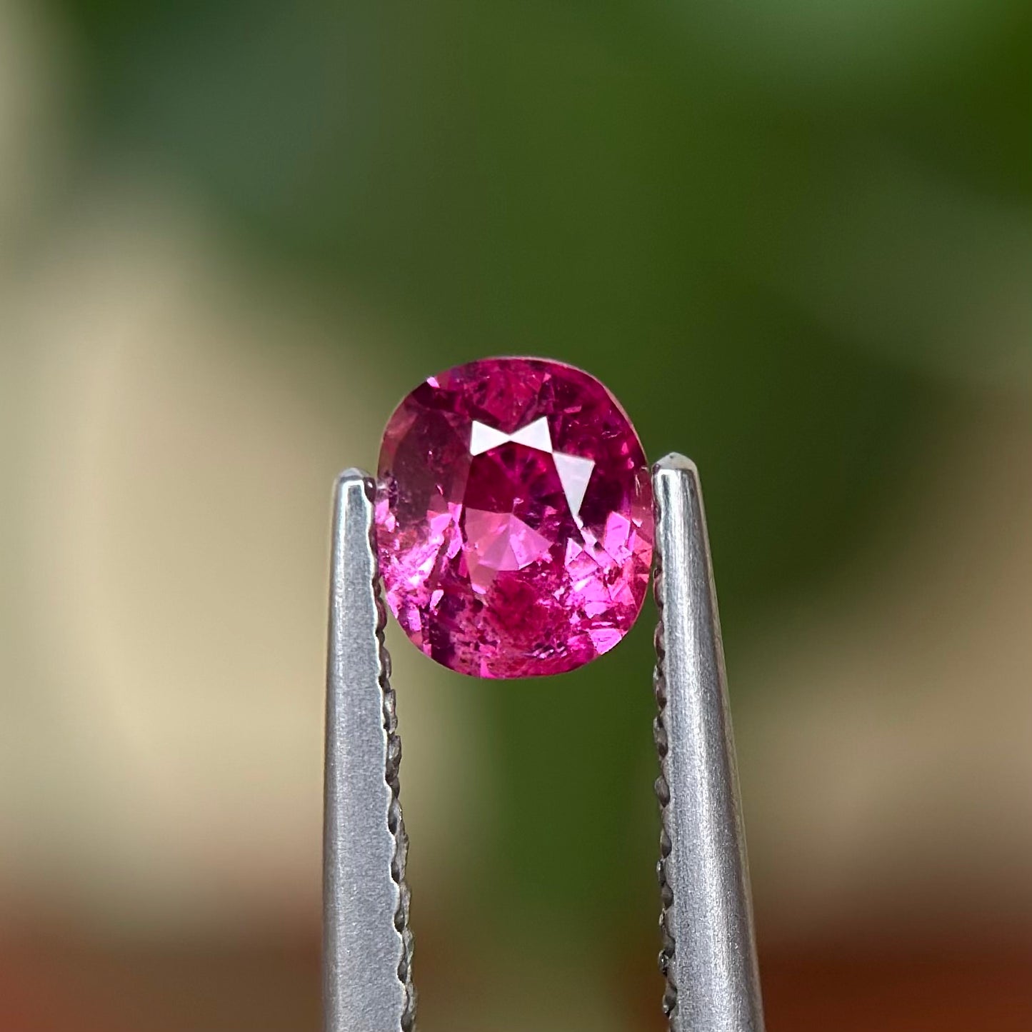 0.76 ct Natural Pink Sapphire Viet Nam. Cushion Shape. No treatment.