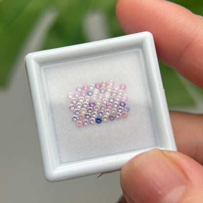1,0ct/57Pcs Natural Sapphire Vietnam, Round Shape, C1 Quality, No Treament Sapphire Luc Yen.