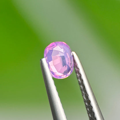 0.54 ct Natural Pink Milky Sapphire Vietnam. Cushion Shape. Unheat.