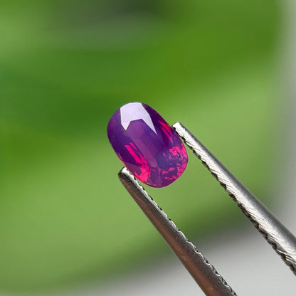 0.53 ct Natural Pinkish Purple Milky Sapphire Vietnam. Cushion Shape. No Treatment.