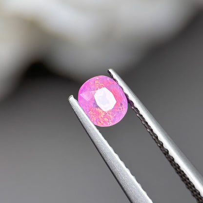 0,61ct Natural Pink Milky Sapphire Vietnam. Cushion Shape. No Treatment Milky Sapphire Luc Yen.