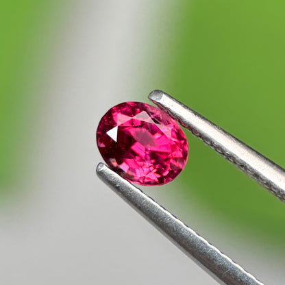 0.66 ct Natural Brownish Red Spinel Vietnam. Oval Shape. No Treatment.