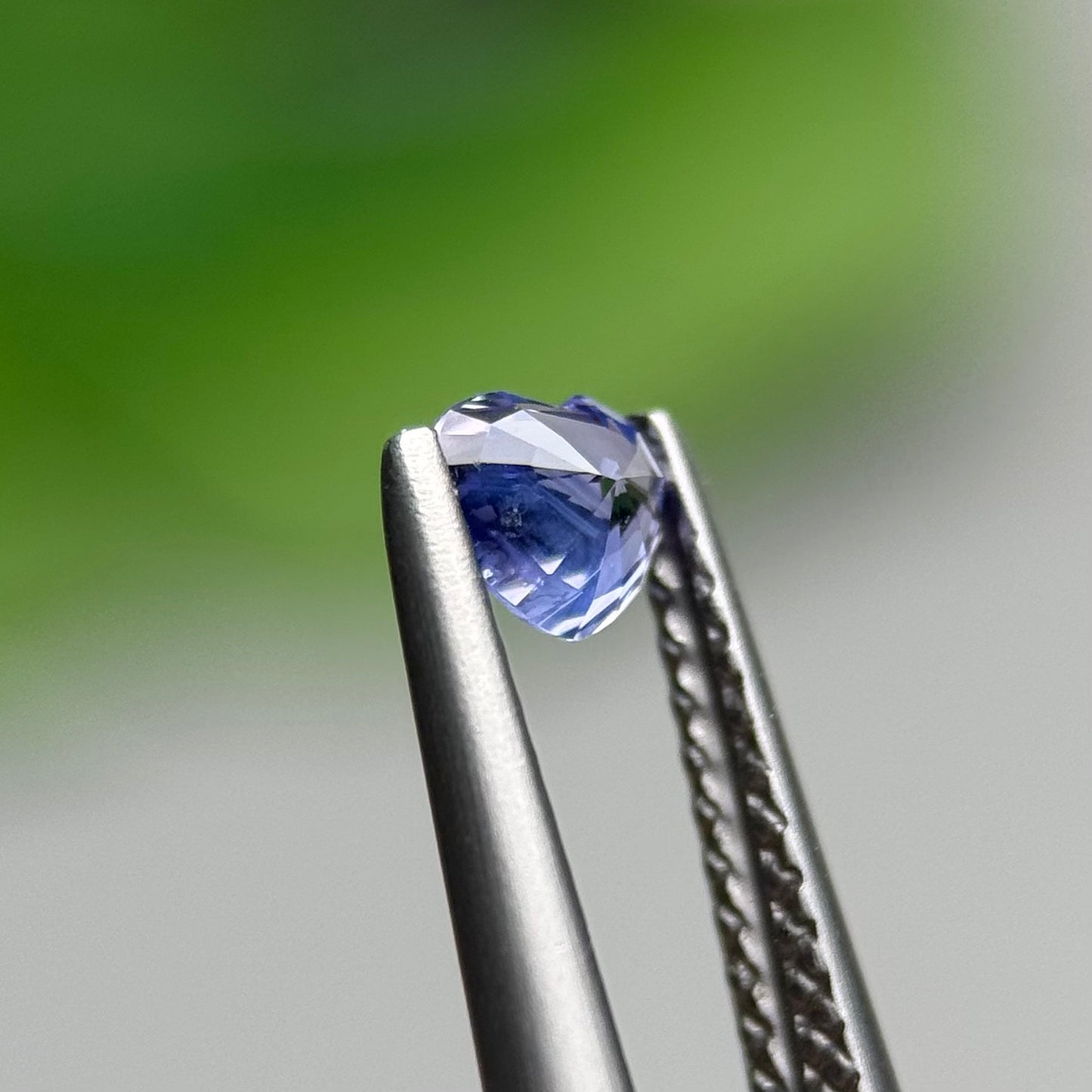 0.38 ct Natural Purple Milky Sapphire Vietnam. Heart Shape. No Treatment.