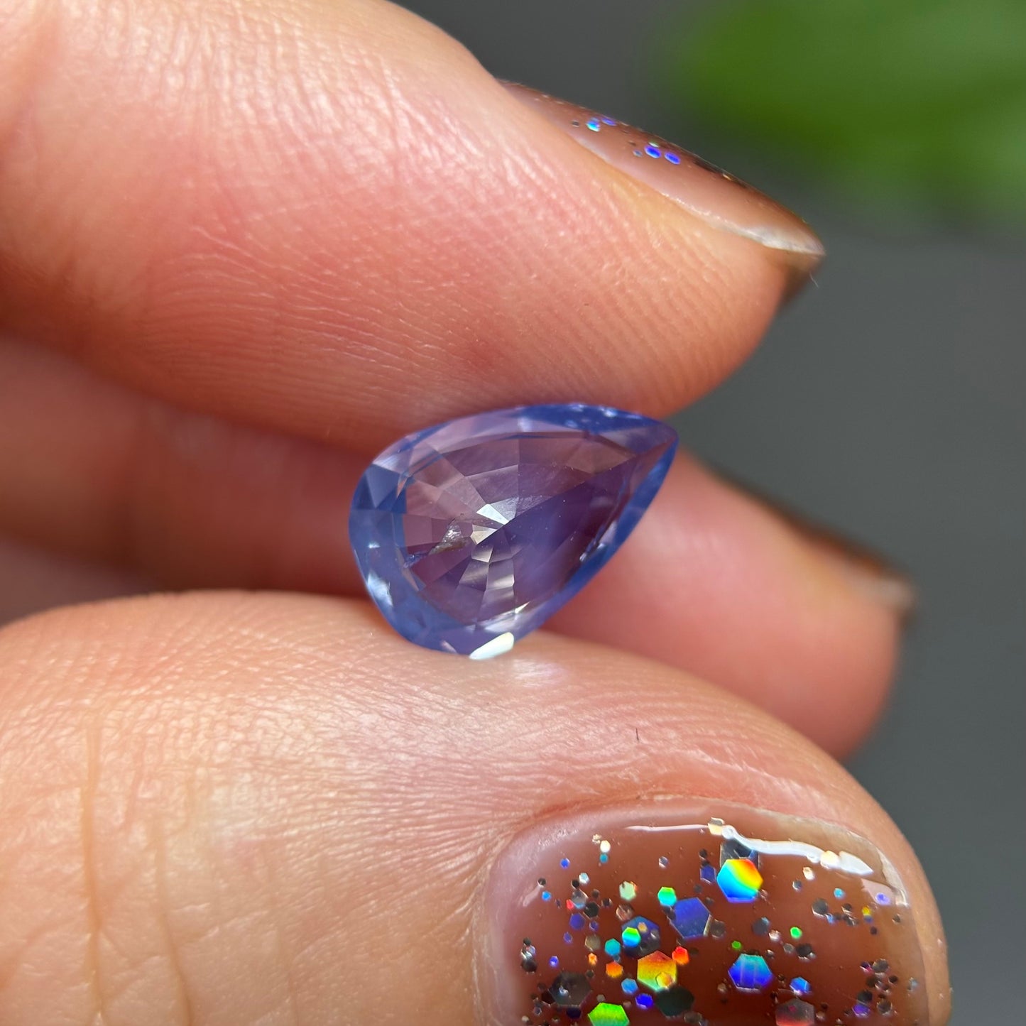 2.3ct Natural Whitish Blue Sapphire Vietnam.