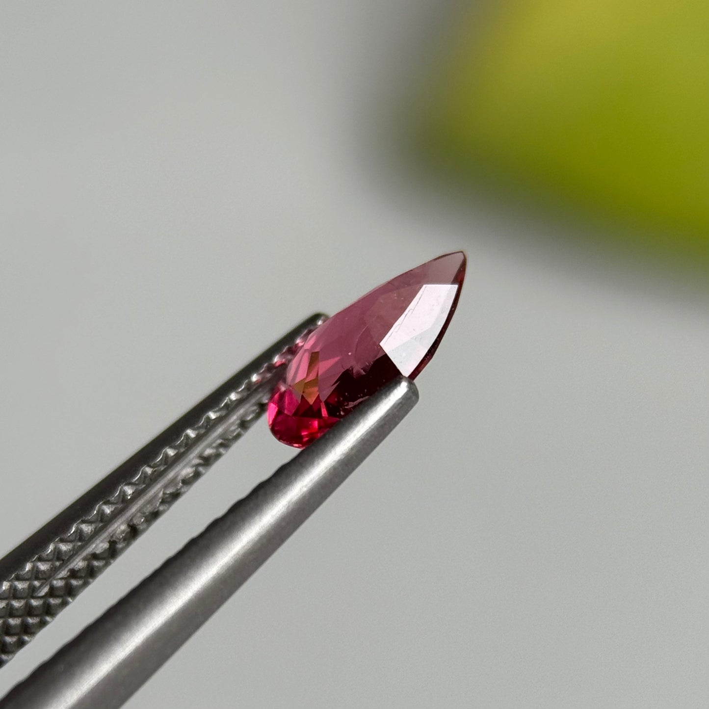 0.64 ct Natural Pinkish Red Spinel Vietnam. Pear Shape.