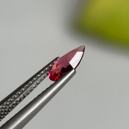 0.64 ct Natural Pinkish Red Spinel Vietnam. Pear Shape.