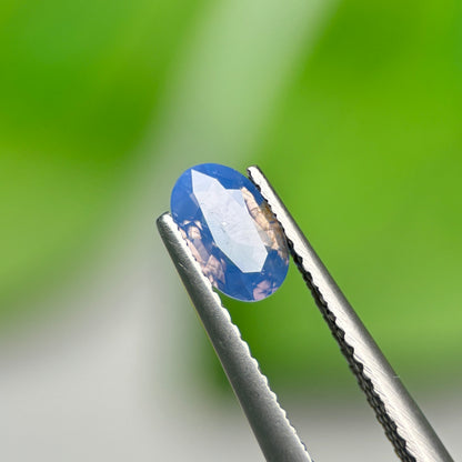 0,73ct Natural Blue Milky Sapphire Vietnam. Cushion Shape. No Treatment Milky Sapphire Luc Yen.