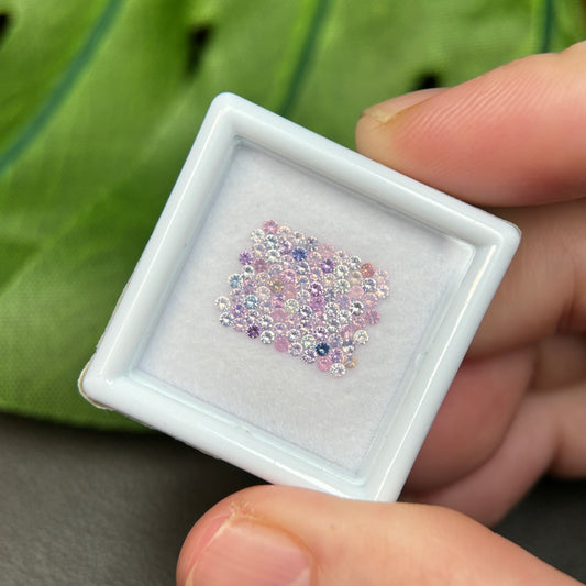 1,0ct/85Pcs Natural Sapphire Vietnam, Round Shape, C1 Quality, No Treatment Sapphire Luc Yen.